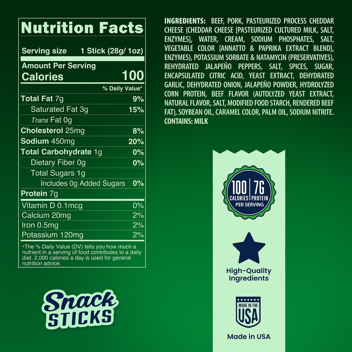 Blues Hog - Jalapeno Cheddar Snack Sticks