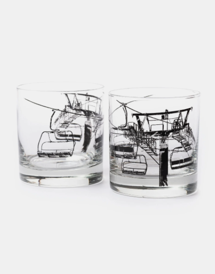 Black Lantern - Ski Lift Whiskey Glasses