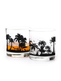 Black Lantern - Beach Landscape Whiskey Glass