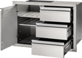 Napoleon - 36" x 24" Single Door & Triple Drawer Combo