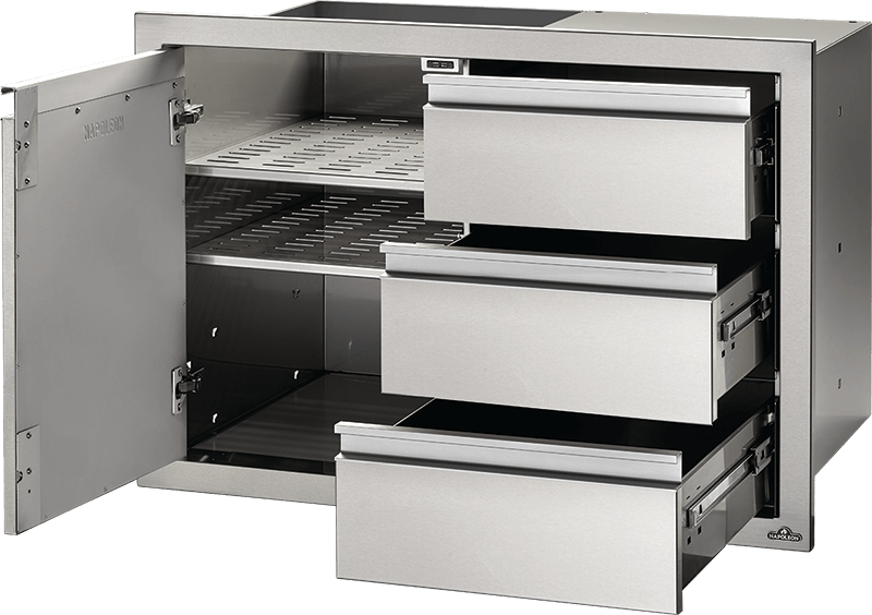 Napoleon - 36" x 24" Single Door & Triple Drawer Combo