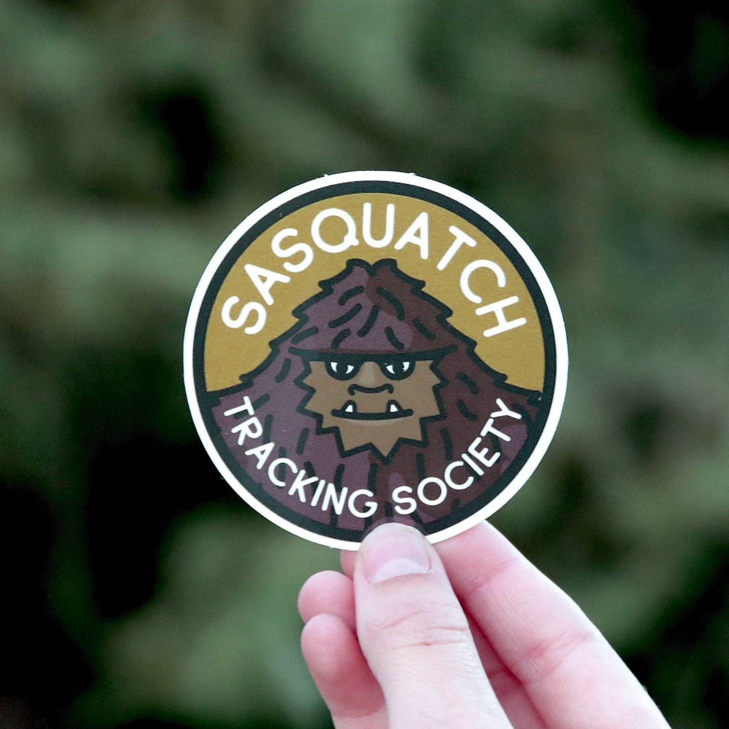 Squatchy - Sasquatch Tracking Society Waterproof Vinyl Sticker