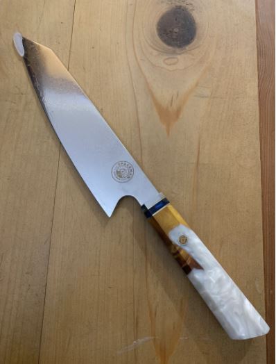 Spaceman Knives - Nebula Kiritsuke 8" Moonstone White Knife