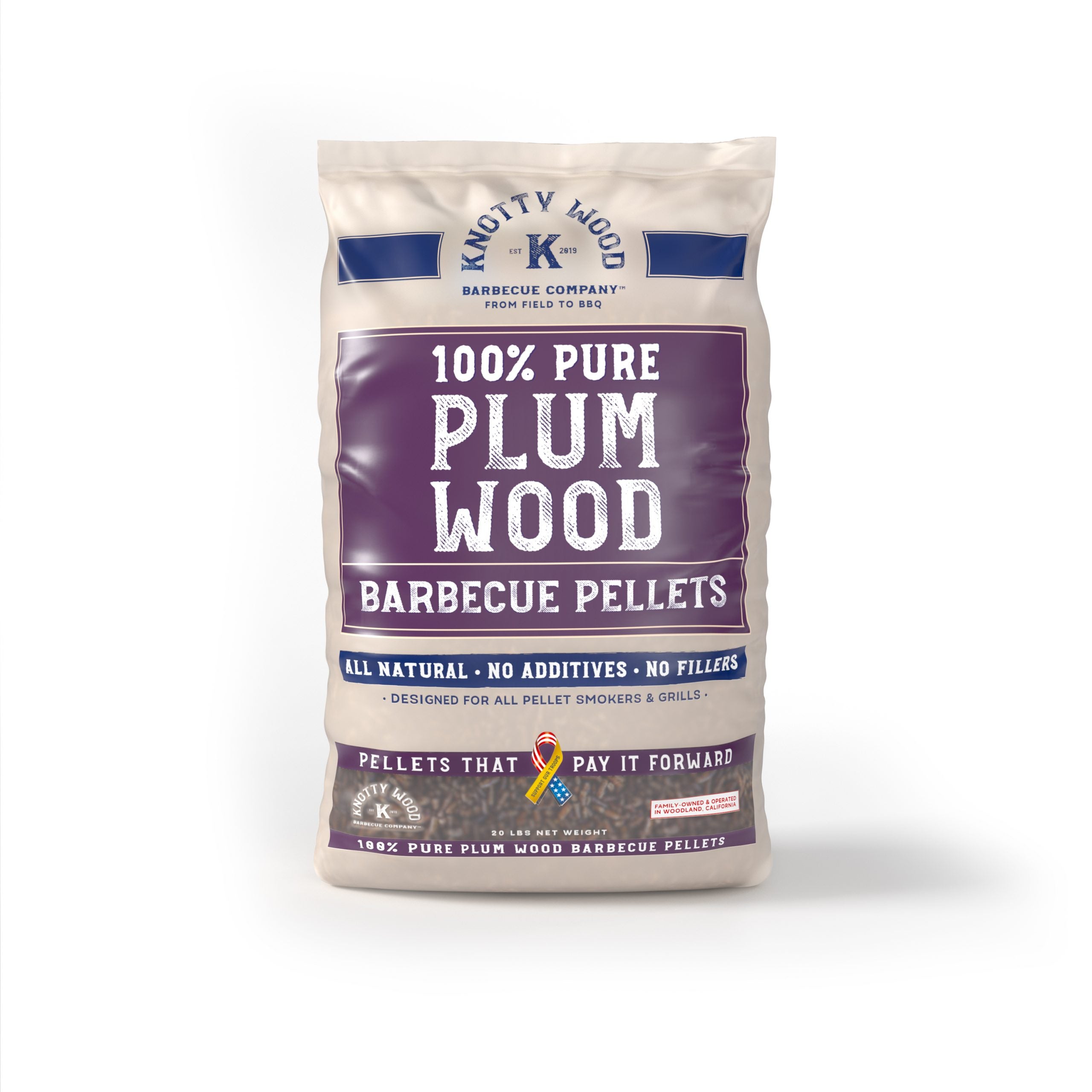 Knotty Wood - Plum Wood Pellets