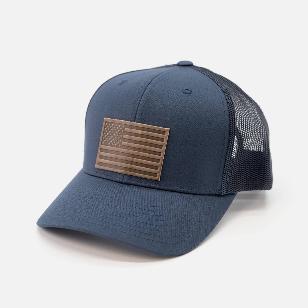 Range Leather Co - American Flag Hat - Navy