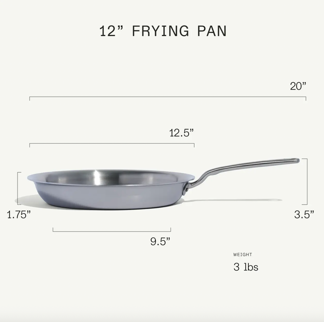 Made In - 12" Stainless Steel Italian Frying Pan