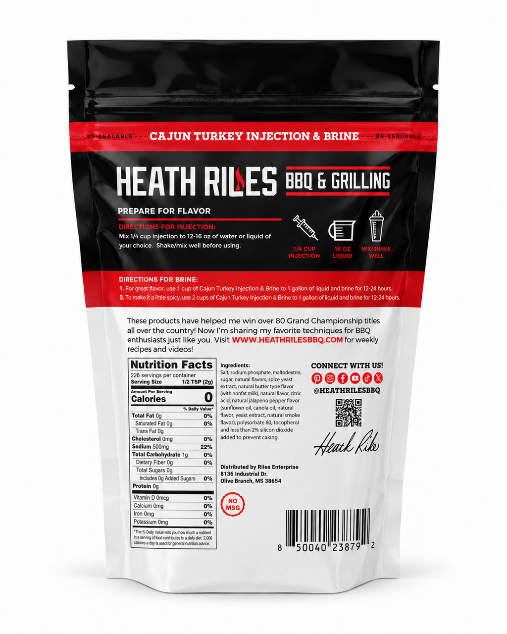 Heath Riles - Cajun Turkey Injection & Brine