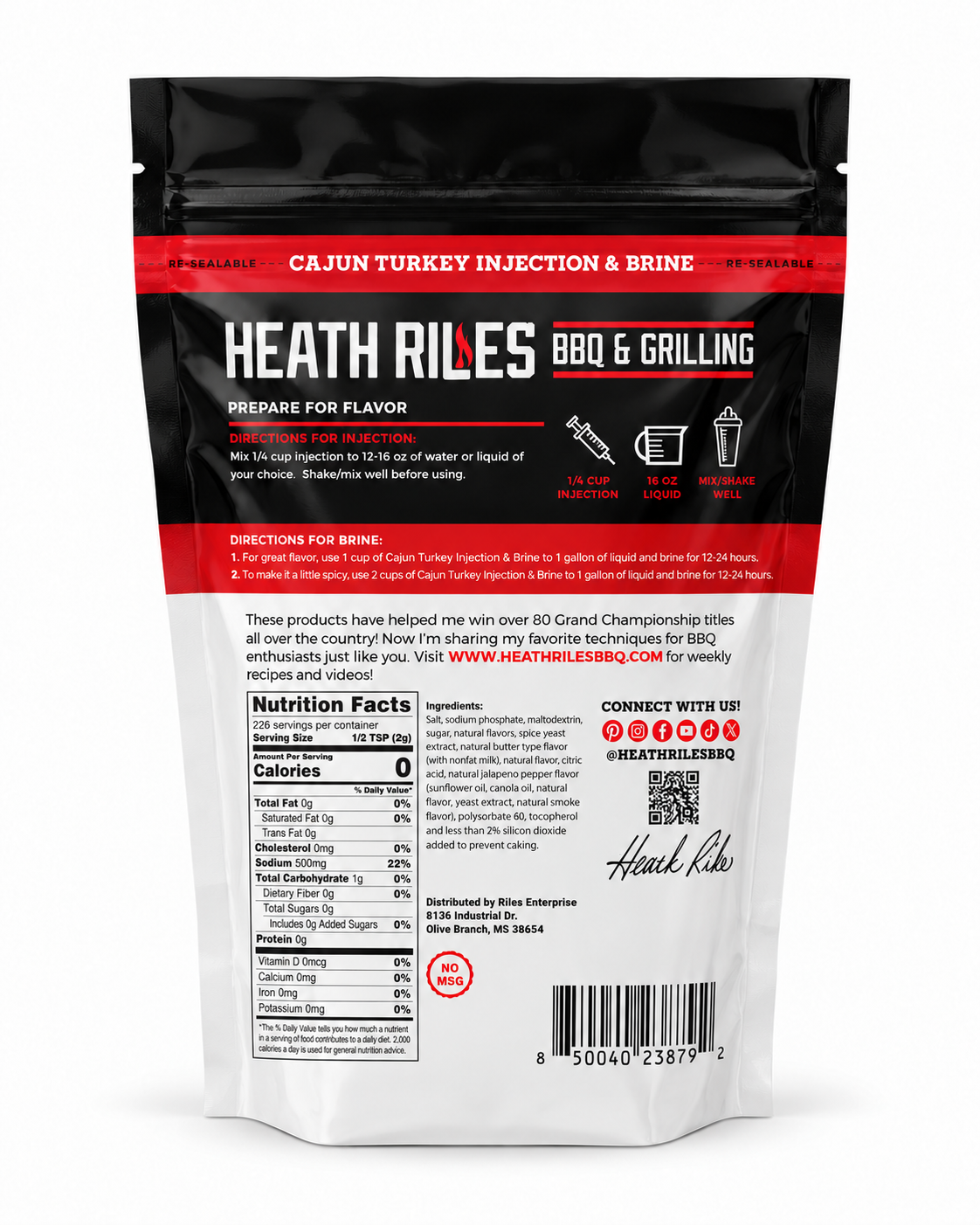 Heath Riles - Cajun Turkey Injection & Brine