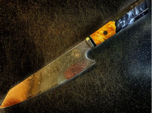 Spaceman Knives - Nebula Kiritsuke 8" Onyx Black Knife
