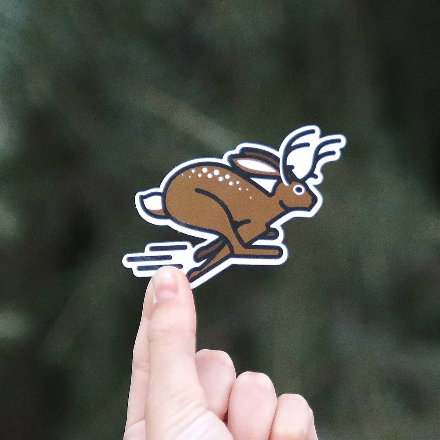 Squatchy - Run Free Jackalope Sticker