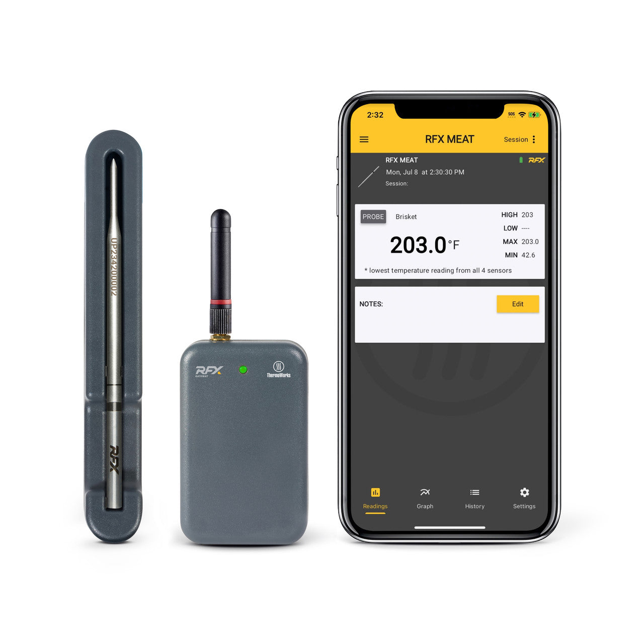 Thermoworks - RFX Wireless Probe Starter Kit - 1 Probe