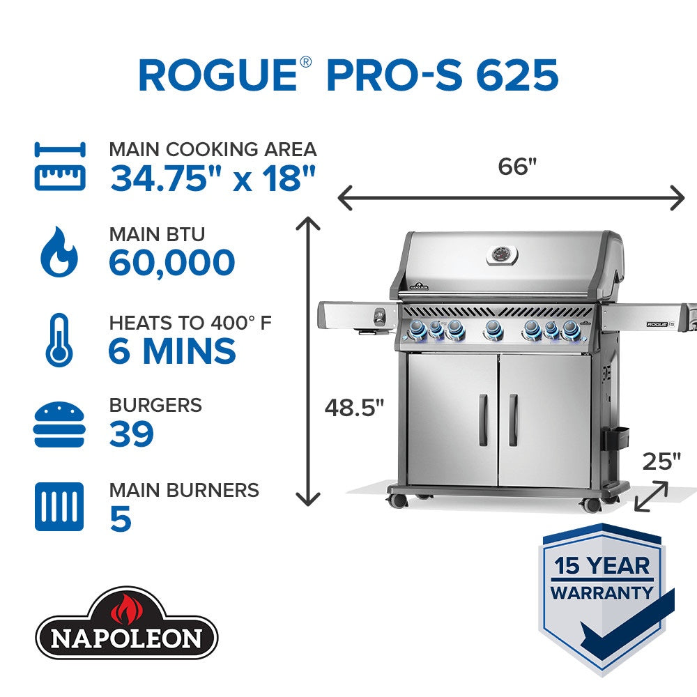 Napoleon - Rogue Pro-S 625 - Stainless