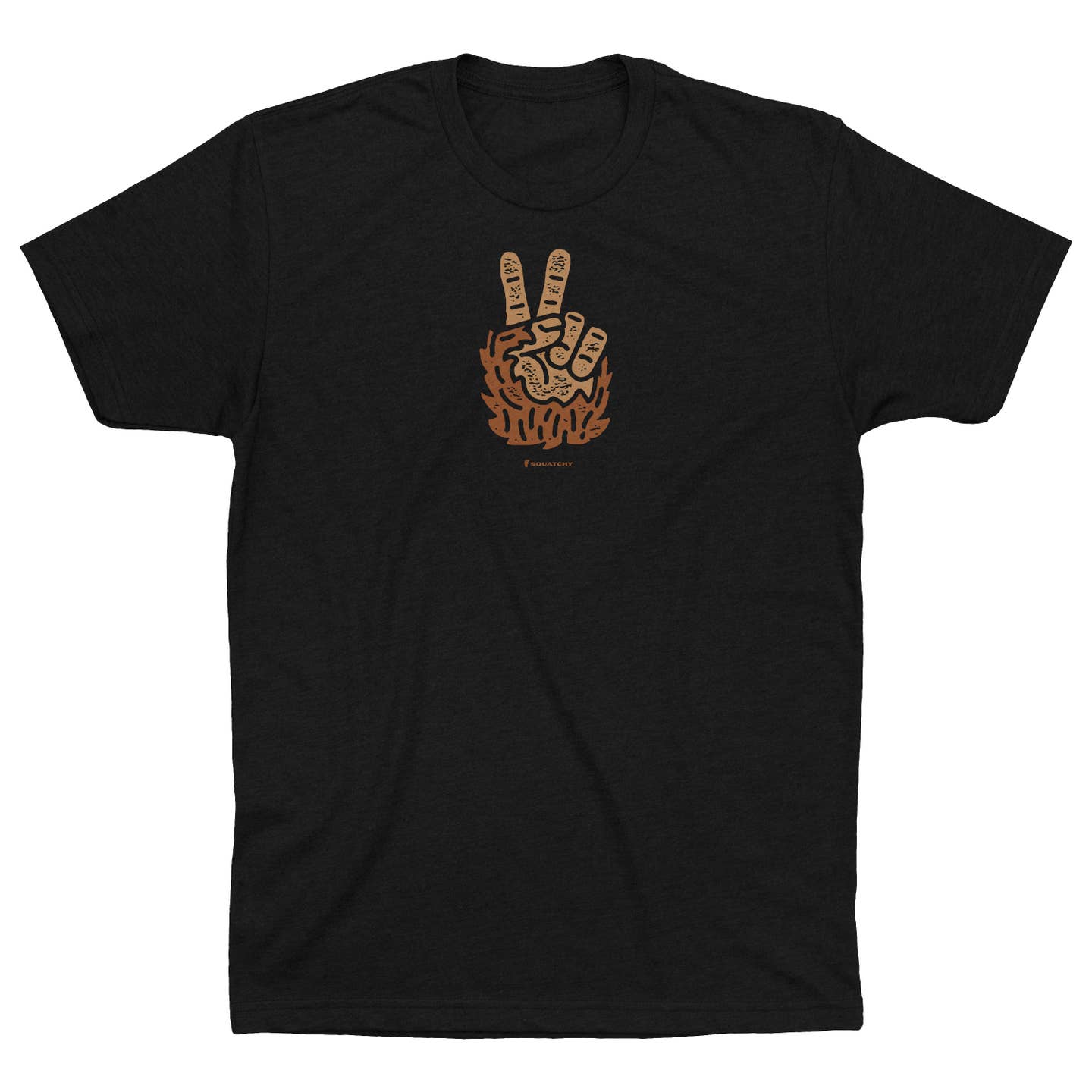 Squatchy - Bigfoot Peace Graphic T-Shirt