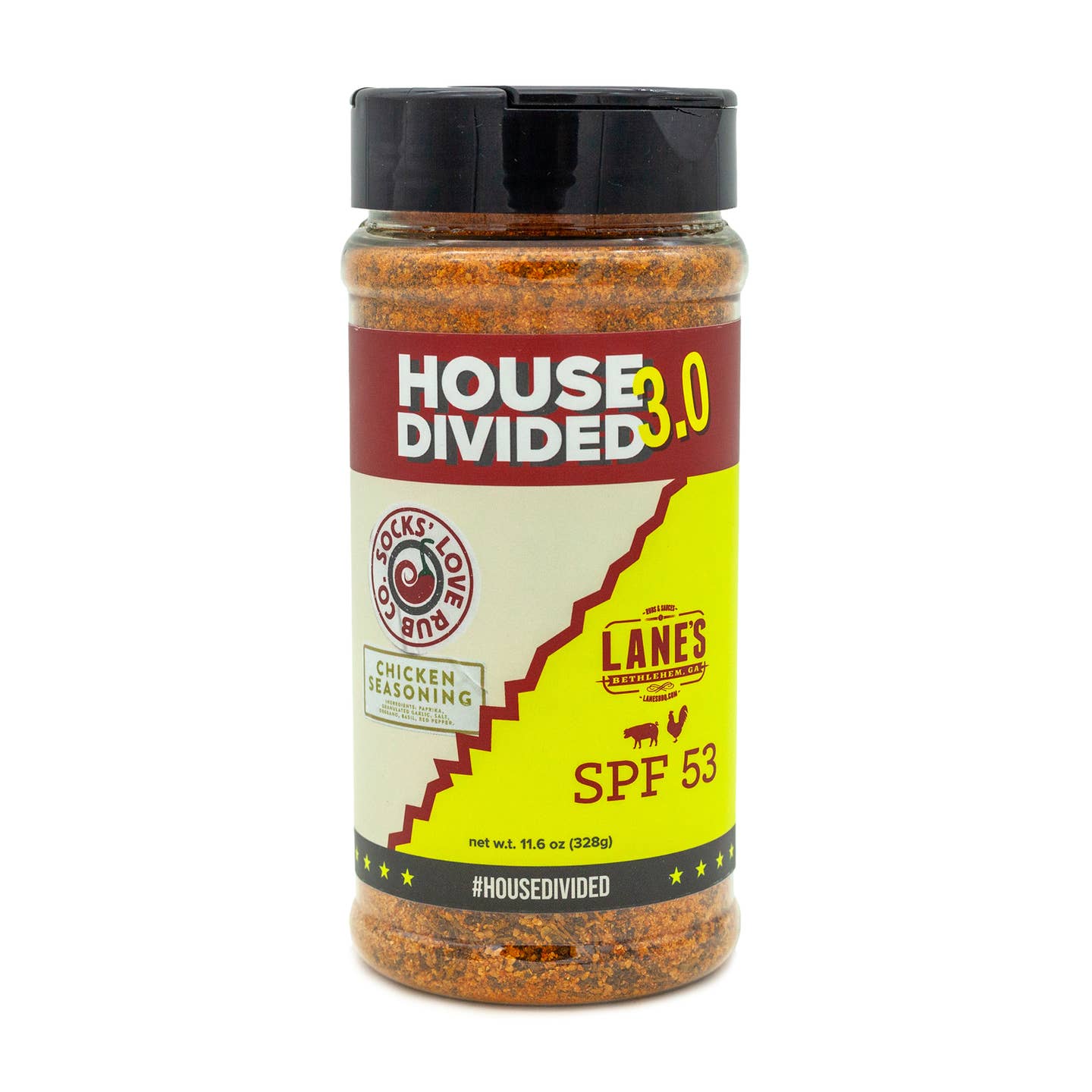 Lane's BBQ - House Divided 3.0 Rub (Lane's SPF-53 + Sock's Love Chicken)